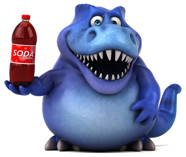 Personaje de dibujos animados con soda — Foto de Stock