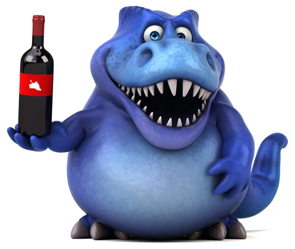 Personaggio dei cartoni animati contenente vino — Foto Stock