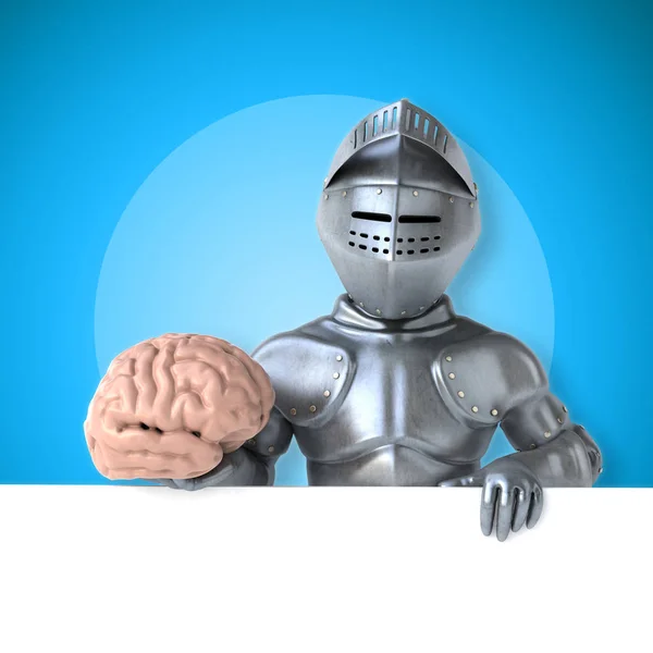 Knight innehav hjärnan — Stockfoto