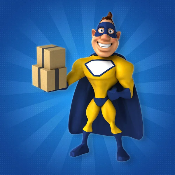 Cajas de sujeción superhéroe — Foto de Stock