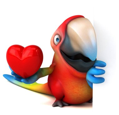 kalp tutan çizgi film karakteri  