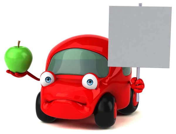 Spaßauto mit Apfel — Stockfoto