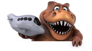 Eğlenceli Trex holding uçak 