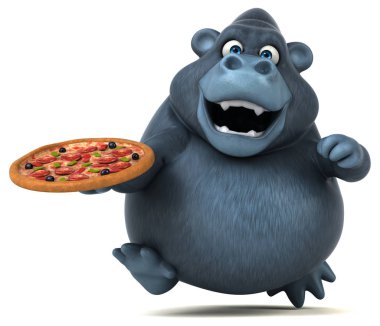 çizgi film karakteri pizza holding