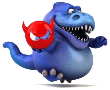 virüs işareti tutarak çizgi film karakteri 