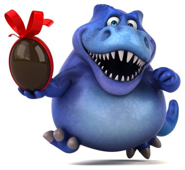 çizgi film karakteri holding Paskalya yortusu yumurta 