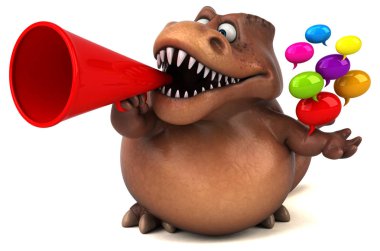 Eğlenceli Trex holding kabarcıklar 