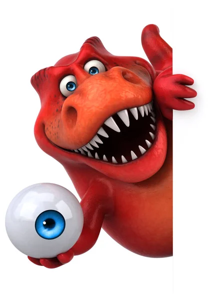 Cartoon character holding eye — Stock Photo, Image