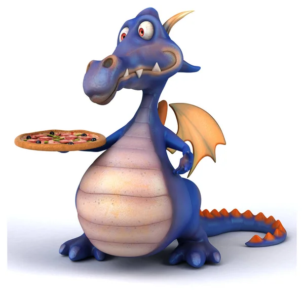 Dragon bedrijf pizza — Stockfoto
