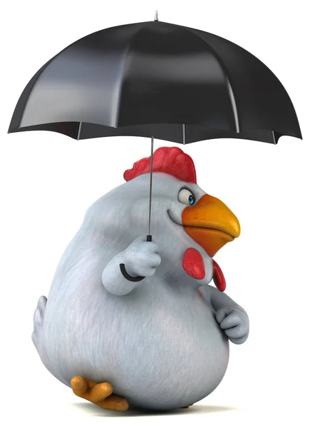 Cartoon znaków gospodarstwa parasol — Zdjęcie stockowe