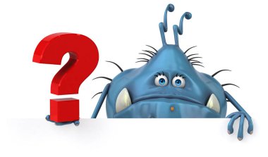  çizgi film karakteri holding soru işareti  