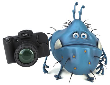  çizgi film karakteri holding kamera