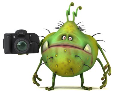  çizgi film karakteri holding kamera