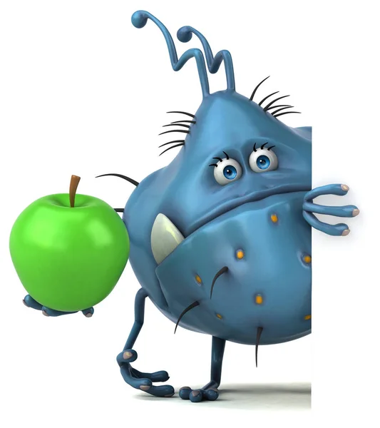 Cartoon karakter bedrijf apple — Stockfoto