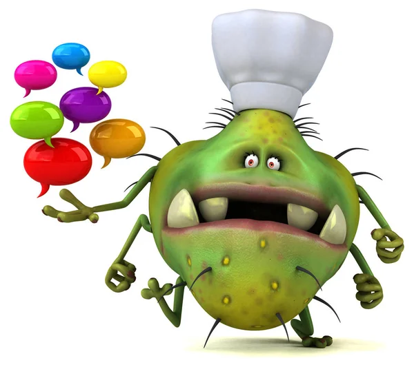 konuşma balonları tutan çizgi film karakteri