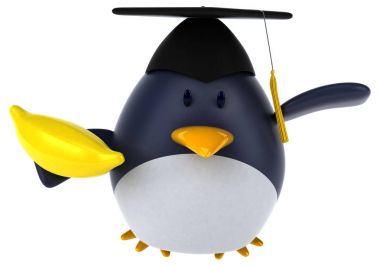 çizgi film karakteri holding muz