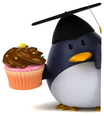   cupcake tutarak çizgi film karakteri