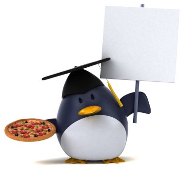 çizgi film karakteri pizza holding