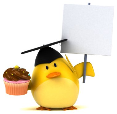   cupcake tutarak çizgi film karakteri