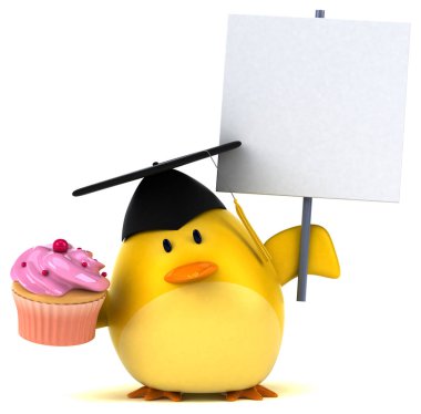   cupcake tutarak çizgi film karakteri