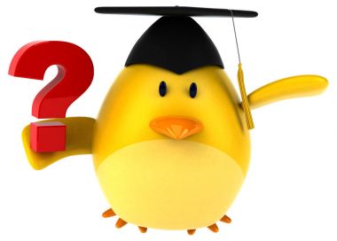  çizgi film karakteri holding soru işareti  