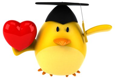 kalp tutan çizgi film karakteri  