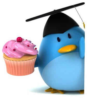   cupcake tutarak çizgi film karakteri