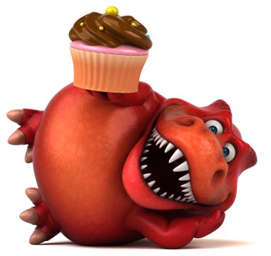   cupcake tutarak çizgi film karakteri