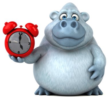 çizgi film karakteri holding çalar saat 