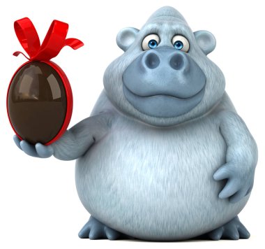 çizgi film karakteri holding Paskalya yortusu yumurta 