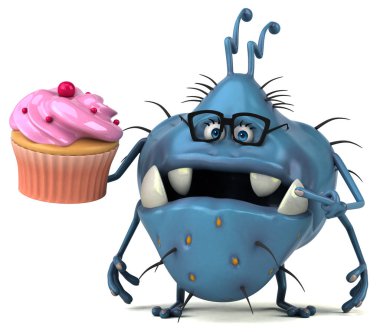   cupcake tutarak çizgi film karakteri