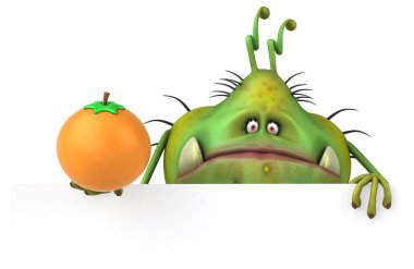 çizgi film karakteri turuncu holding 