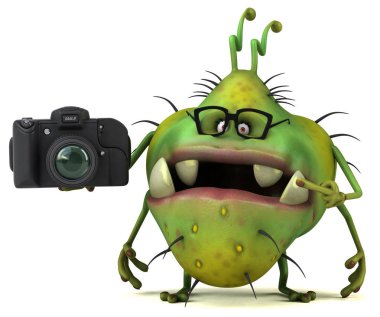  çizgi film karakteri holding kamera