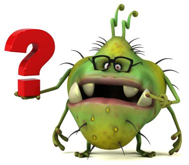  çizgi film karakteri holding soru işareti  