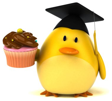   cupcake tutarak çizgi film karakteri