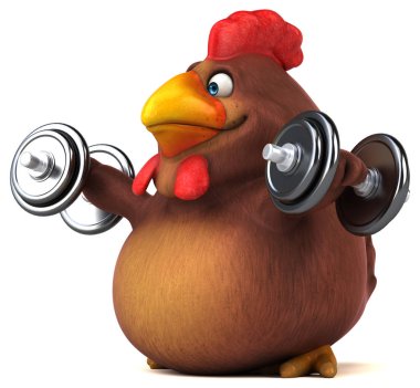 ağırlık tutarak çizgi film karakteri 