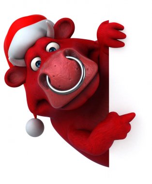 çizgi film karakteri Noel Baba'nın şapkalı