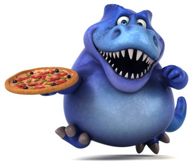 çizgi film karakteri pizza holding