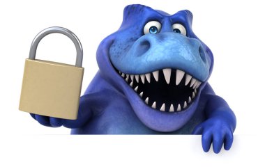 çizgi film karakteri holding asma kilit