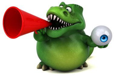 çizgi film karakteri holding göz 