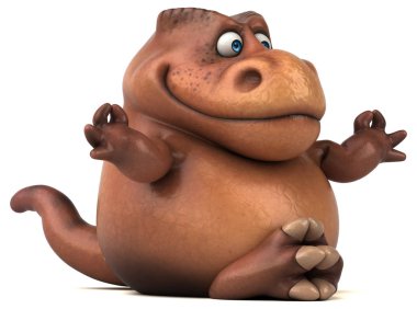 Yoga yaparken komik çizgi film karakteri 