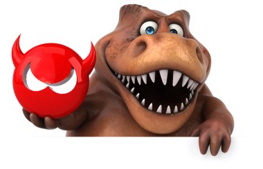 virüs işareti tutarak çizgi film karakteri 