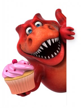   cupcake tutarak çizgi film karakteri