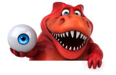 çizgi film karakteri holding göz 