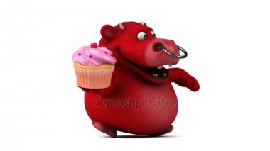 cupcake tutarak çizgi film karakteri