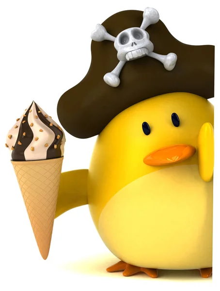 Zeichentrickfigur mit Eis — Stockfoto