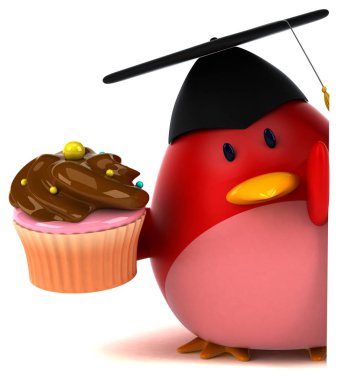   cupcake tutarak çizgi film karakteri