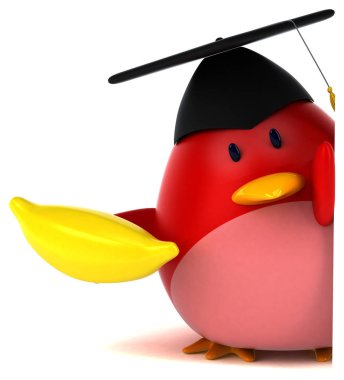 çizgi film karakteri holding muz