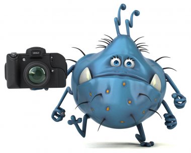  çizgi film karakteri holding kamera