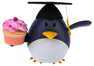   cupcake tutarak çizgi film karakteri